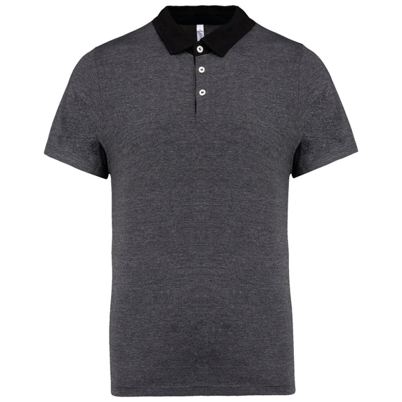 Polo bicolore - K260 polo homme: minimum 5 pièces Kariban gris/noir S 
