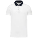 Polo bicolore - K260 polo homme: minimum 5 pièces Kariban blanc/marine S 