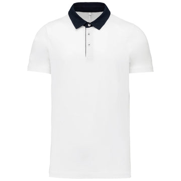 Polo bicolore - K260 polo homme: minimum 5 pièces Kariban blanc/marine S 