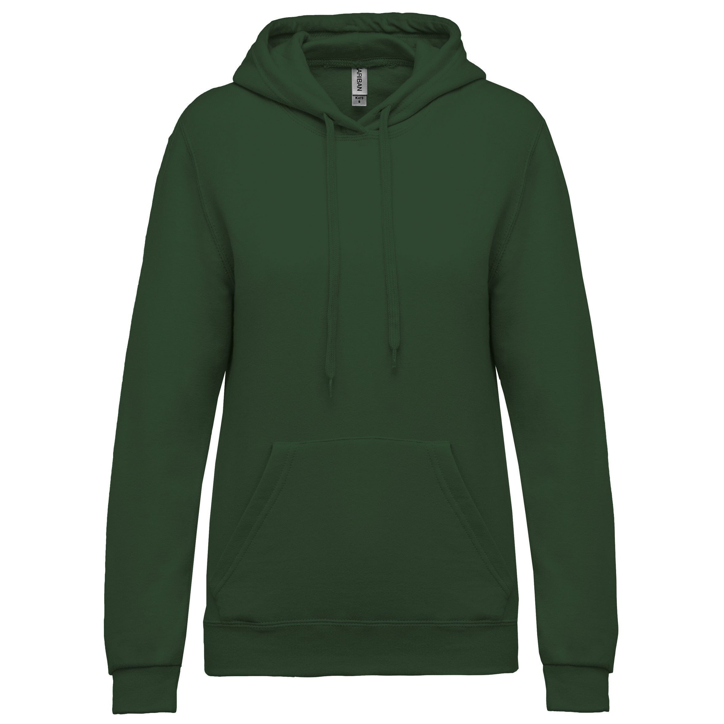 Sweat capuche esprit club - K473 pull femmme : minimum 5 pièces Kariban Vert forêt XS 