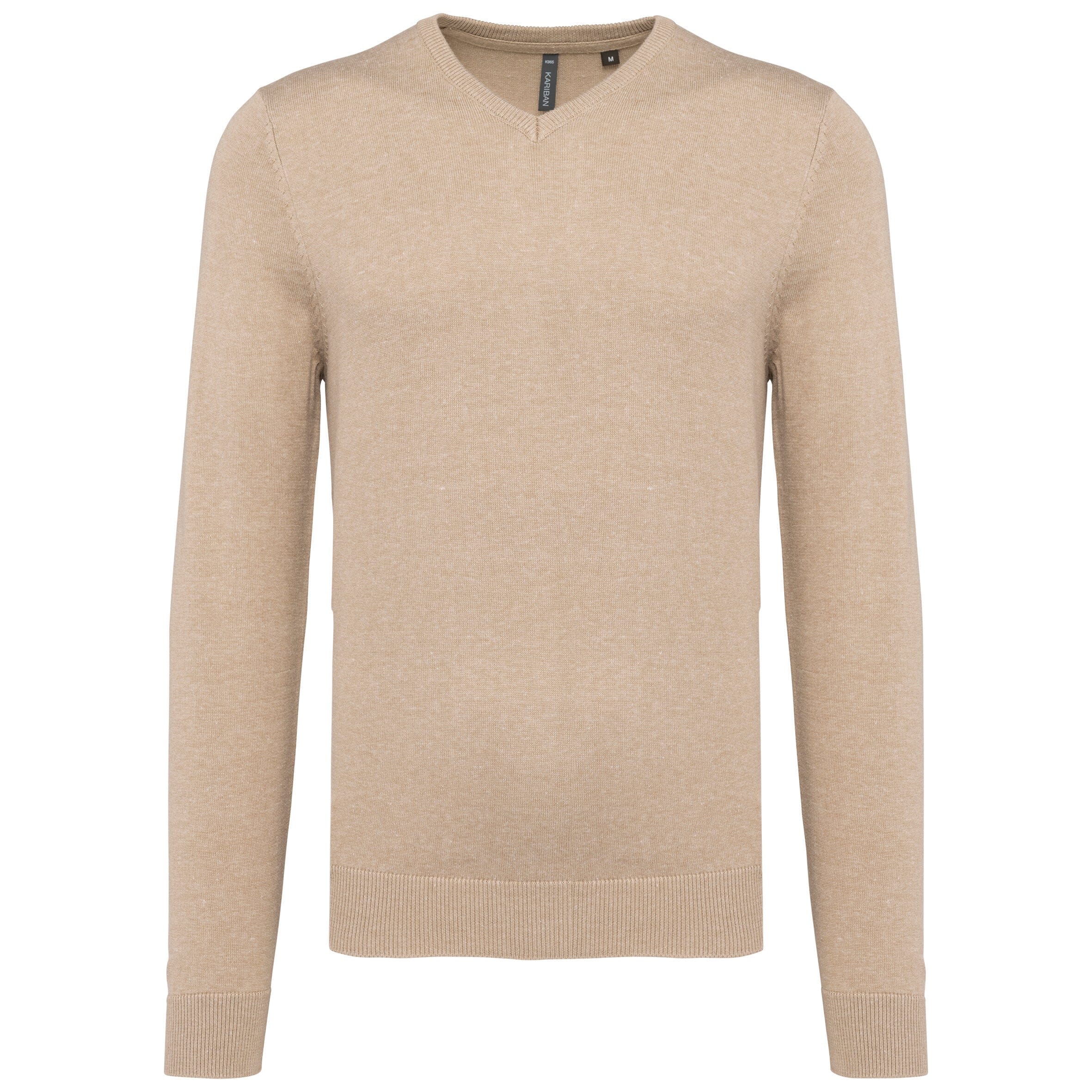 Pull col V golf team - K965 pull homme: minimum 5 pièces Kariban Beige S 