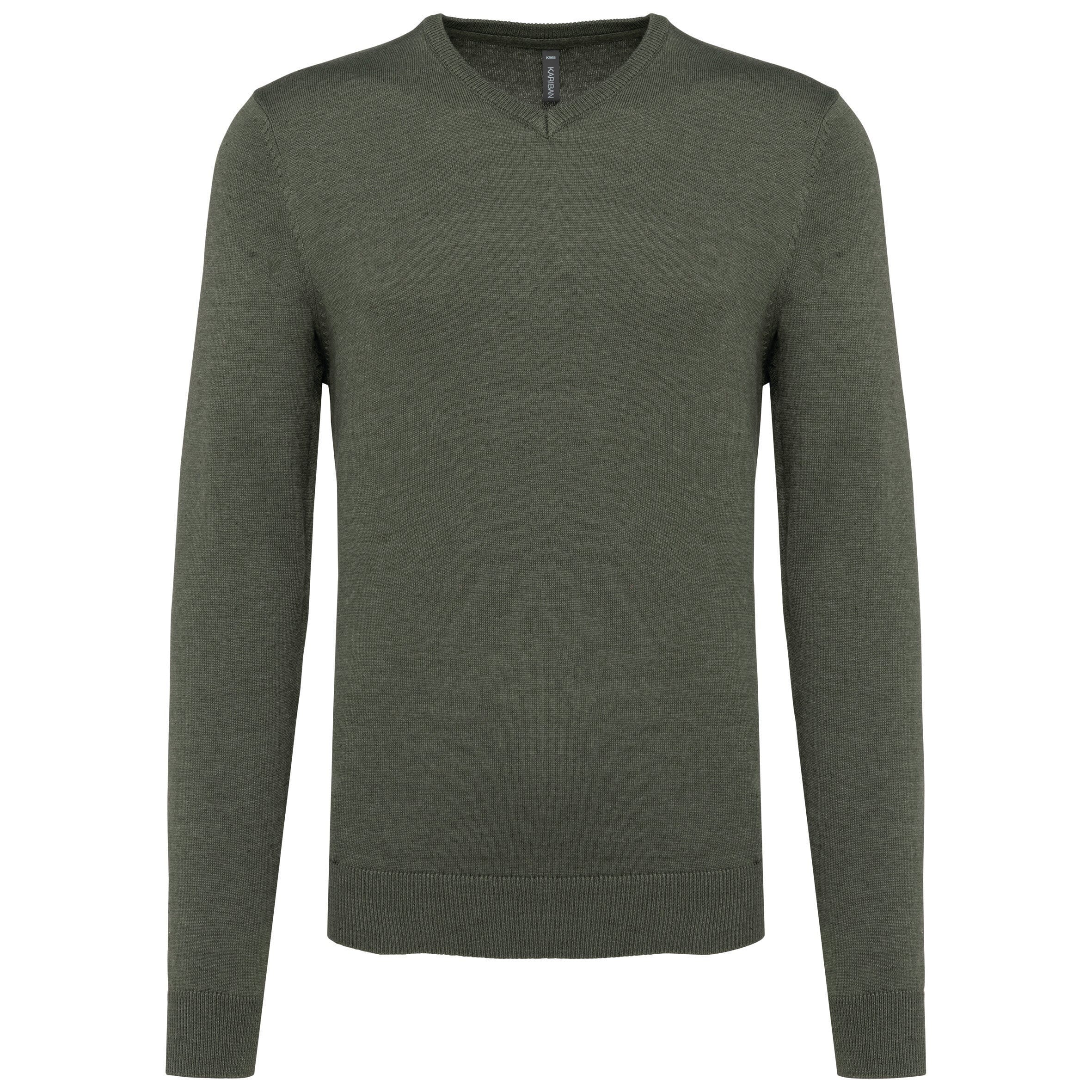 Pull col V golf team - K965 pull homme: minimum 5 pièces Kariban Green marble S 