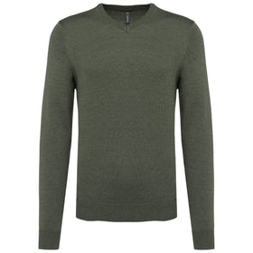 Pull col V golf team - K965 pull homme: minimum 5 pièces Kariban Green marble S 