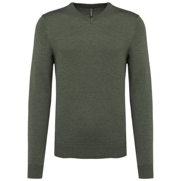 Pull col V golf team - K965 pull homme: minimum 5 pièces Kariban Green marble S 