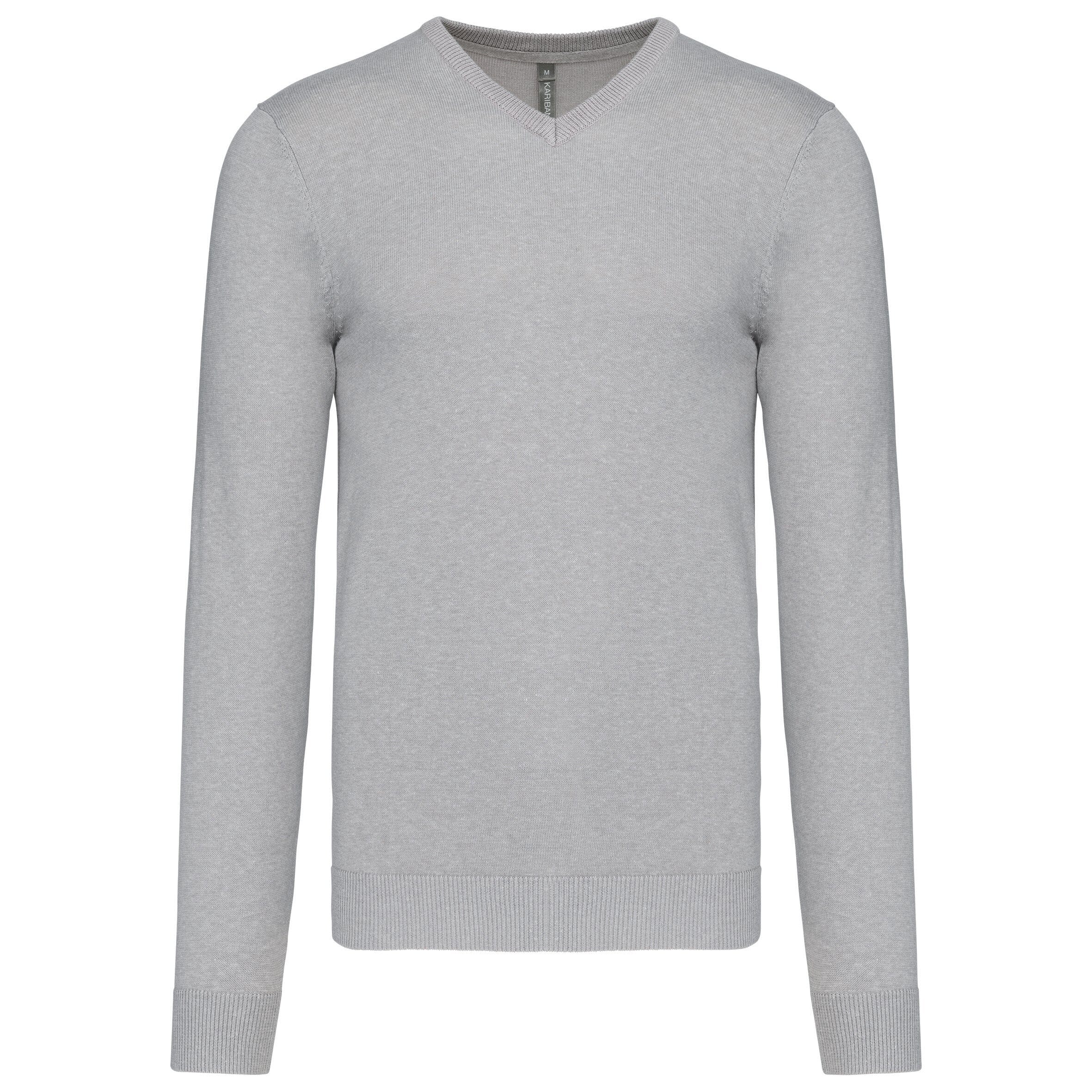 Pull col V golf team - K965 pull homme: minimum 5 pièces Kariban Gris menagé S 