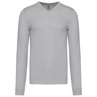 Pull col V golf team - K965 pull homme: minimum 5 pièces Kariban Gris menagé S 