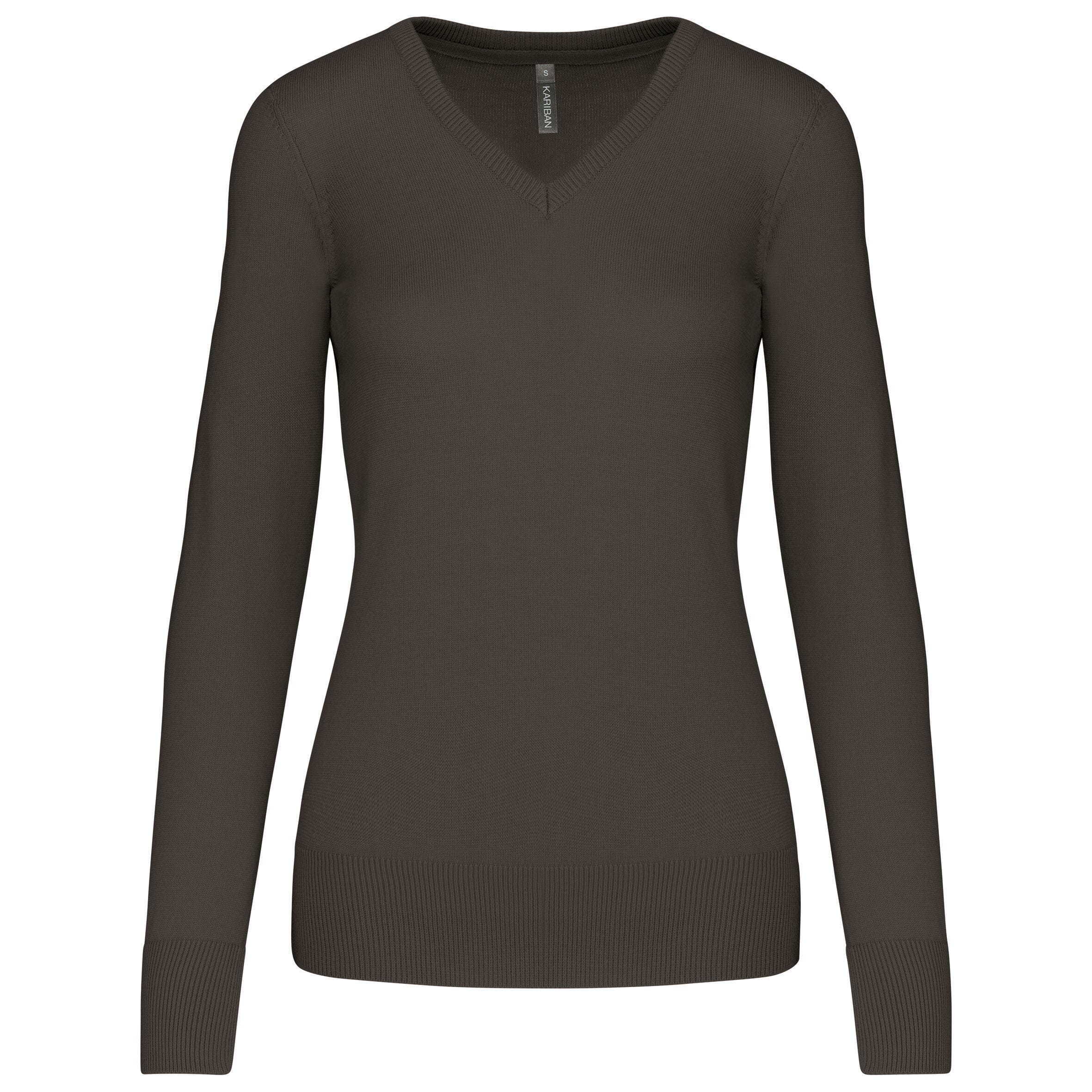 Pull col V golf team - K966 pull femme: minimum 5 pièces Kariban Dark grey XS 