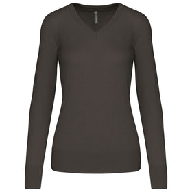 Pull col V golf team - K966 pull femme: minimum 5 pièces Kariban Dark grey XS 