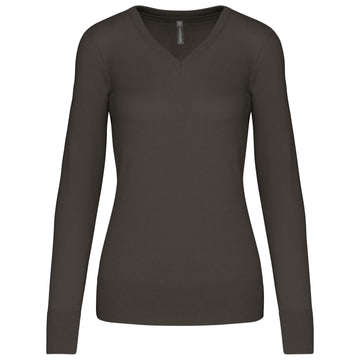 Pull col V golf team - K966 pull femme: minimum 5 pièces Kariban Dark grey XS 