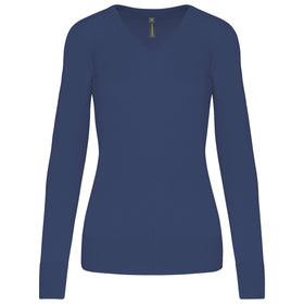 Pull col V golf team - K966 pull femme: minimum 5 pièces Kariban Deep blue XS 