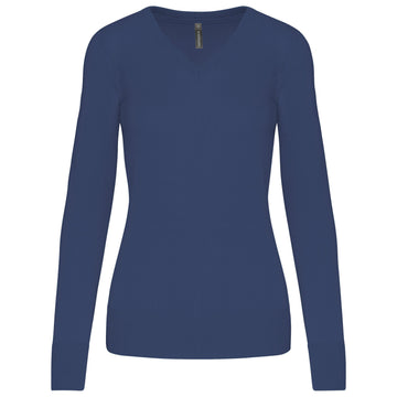 Pull col V golf team - K966 pull femme: minimum 5 pièces Kariban Deep blue XS 