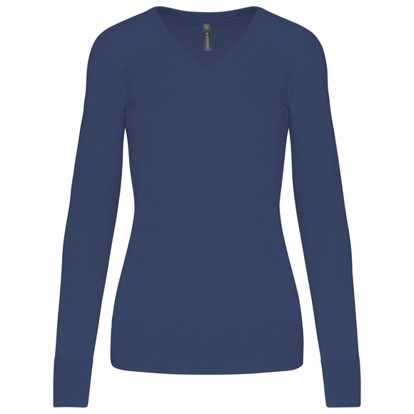 Pull col V golf team - K966 pull femme: minimum 5 pièces Kariban Deep blue XS 
