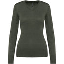 Pull col V golf team - K966 pull femme: minimum 5 pièces Kariban Green marble XS 