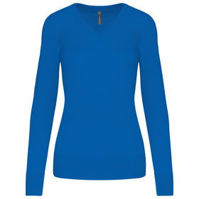 Pull col V golf team - K966 pull femme: minimum 5 pièces Kariban Royal XS 