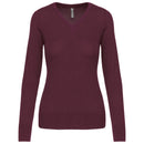Pull col V golf team - K966 pull femme: minimum 5 pièces Kariban Wine XS 