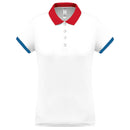 Polo personnalisé technique performance golf -PA490 polo femme: minimum 5 pièces Pro act Blanc / bleu / rouge XS 
