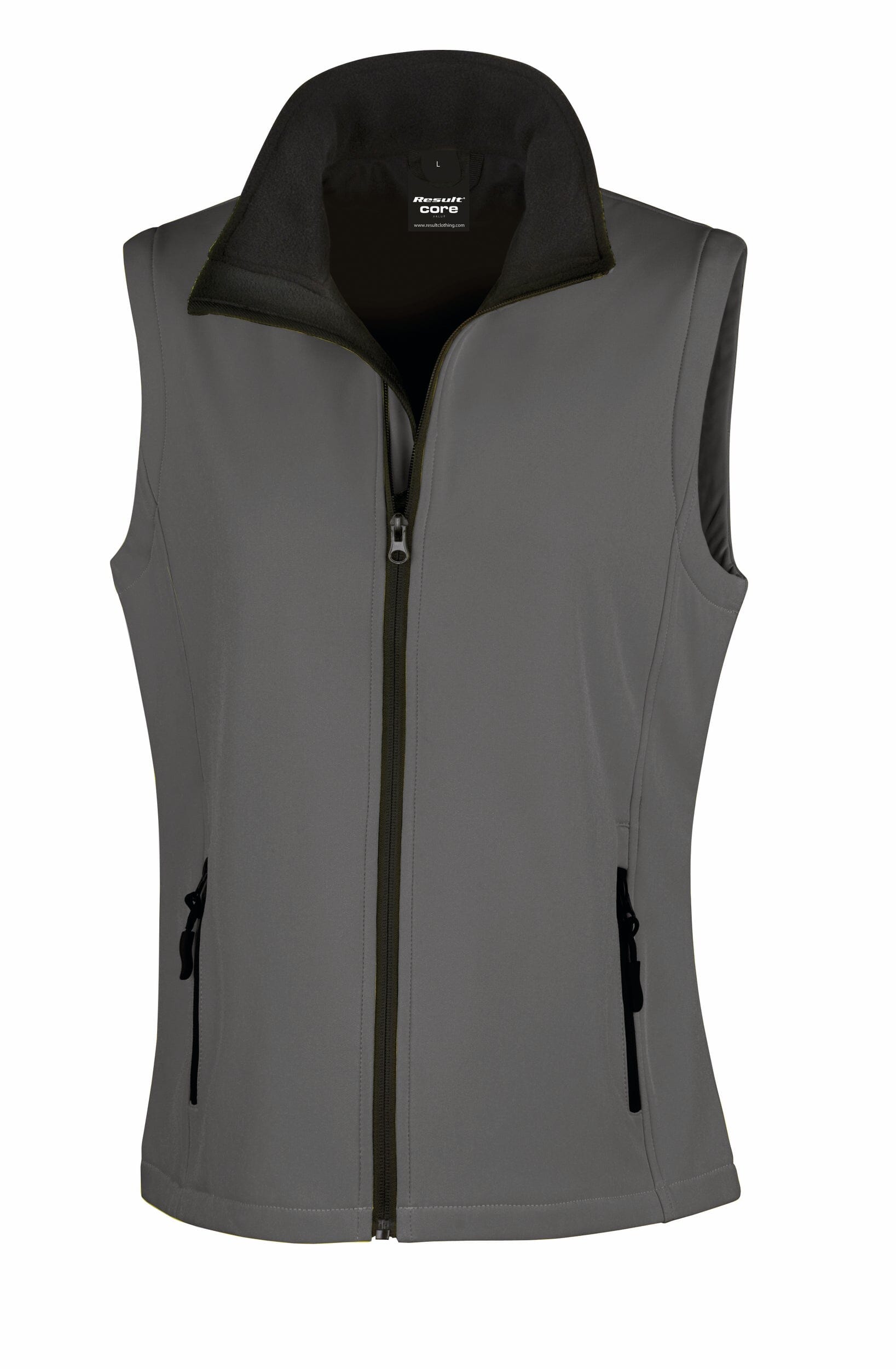 Bodywarmer Softshell - R232F Veste femme: minimum 5 pièces Result Gris/noir XS 