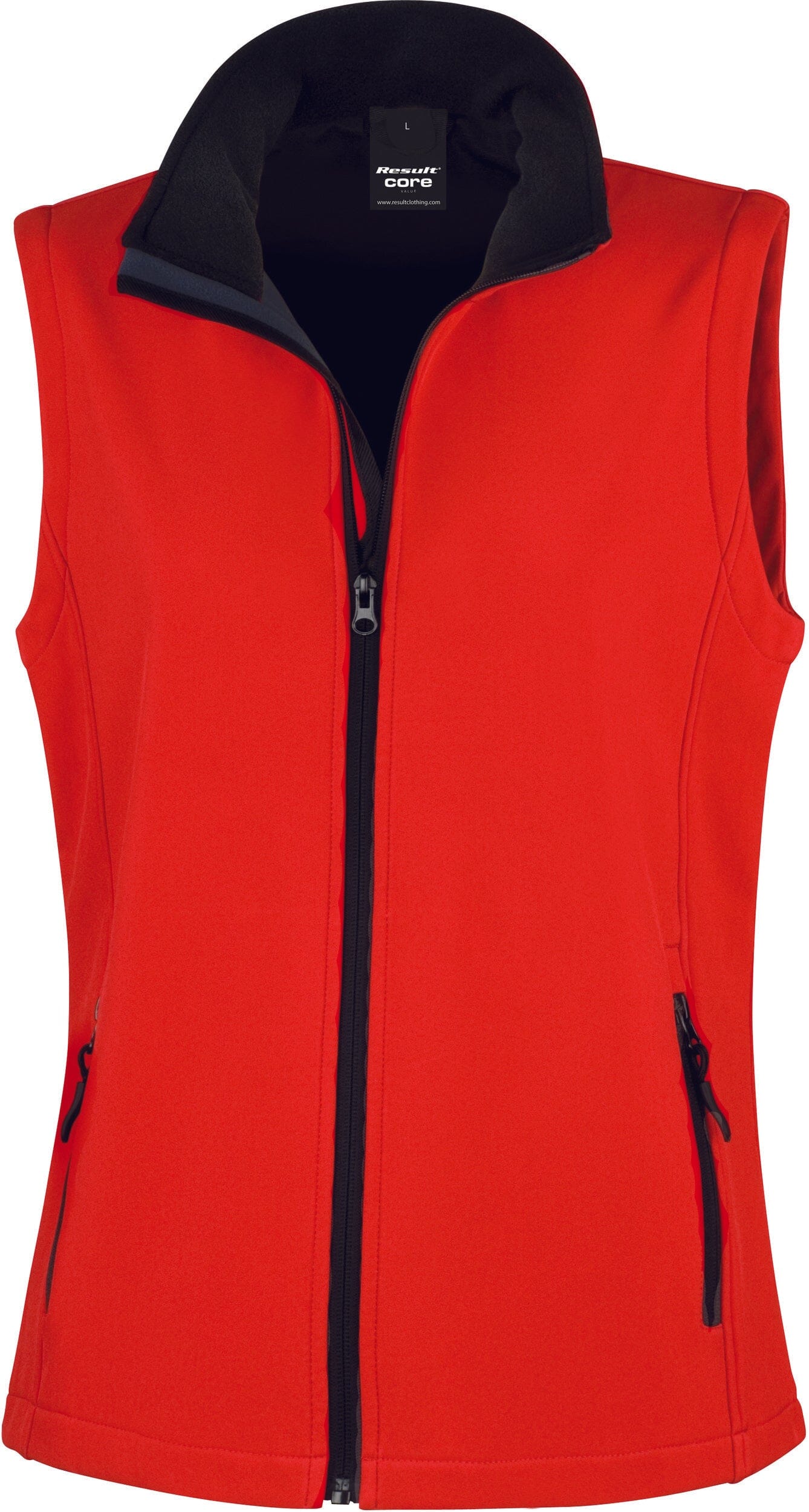 Bodywarmer Softshell - R232F Veste femme: minimum 5 pièces Result Rouge / noir XS 