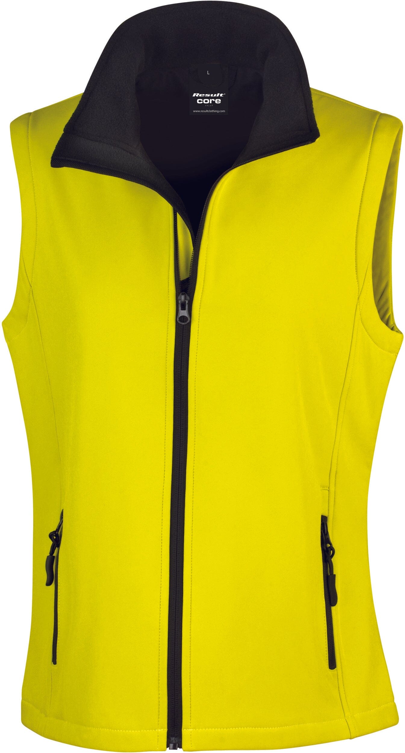 Bodywarmer Softshell - R232F Veste femme: minimum 5 pièces Result Jaune/ noir XS 