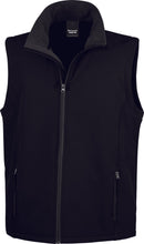 Bodywarmer Softshell - R232M Veste homme : minimum 5 pièces Result Noir/noir S 