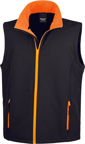 Bodywarmer Softshell - R232M Veste homme : minimum 5 pièces Result Noir/ orange S 
