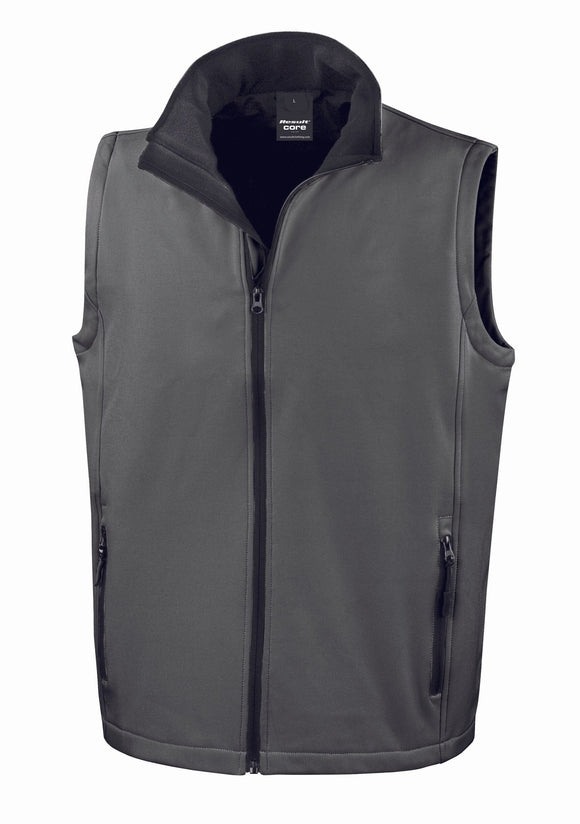 Bodywarmer Softshell - R232M Veste homme : minimum 5 pièces Result Gris/noir S 