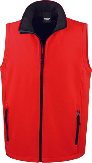 Bodywarmer Softshell - R232M Veste homme : minimum 5 pièces Result Rouge / noir S 