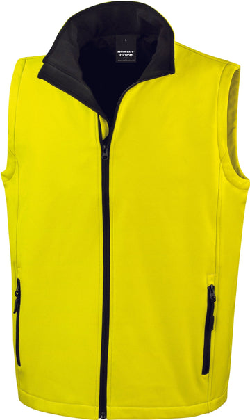 Bodywarmer Softshell - R232M Veste homme : minimum 5 pièces Result Jaune/ noir S 