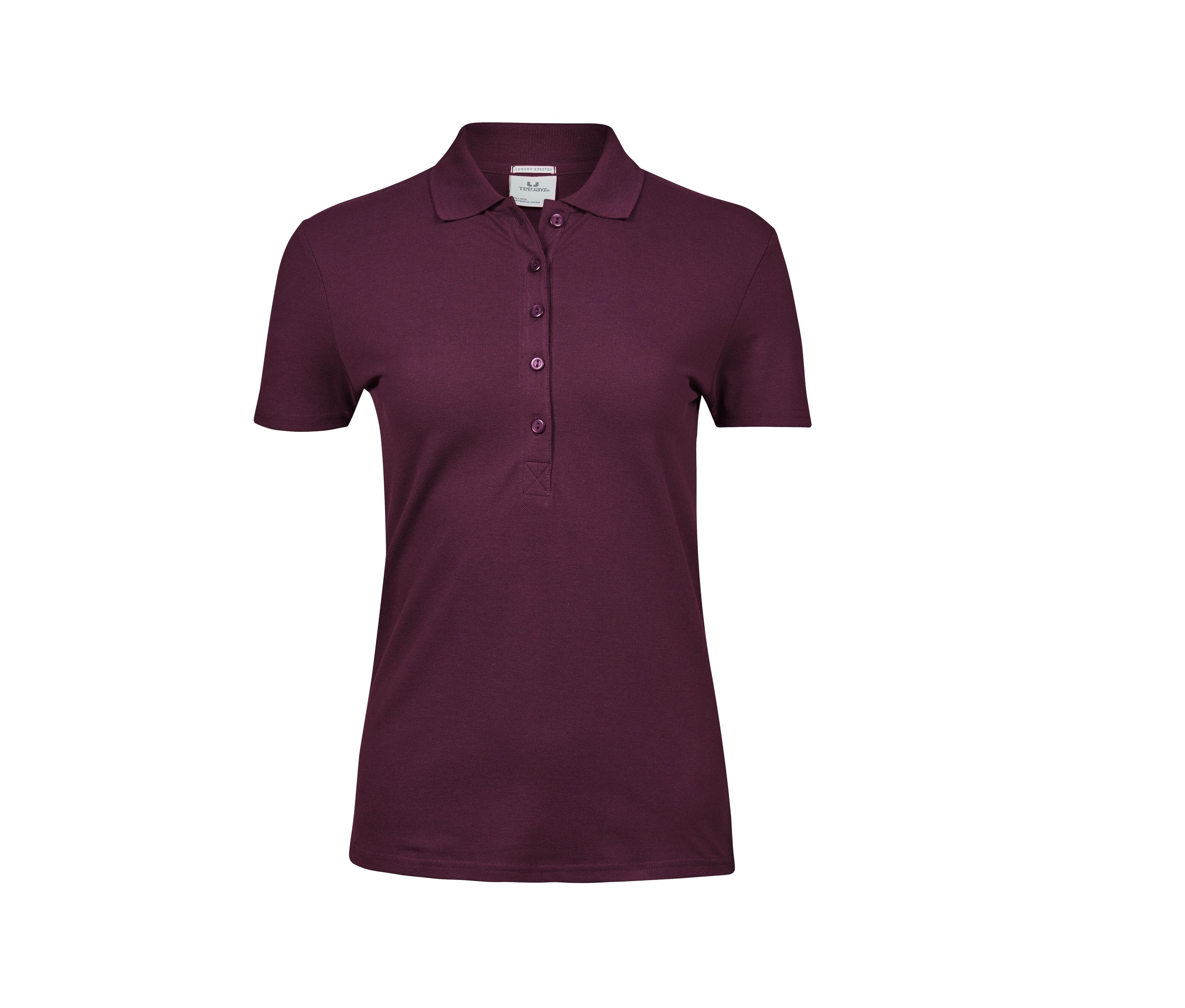 Polo Luxury Stretch- TJ145 Tee Jays Wine S 