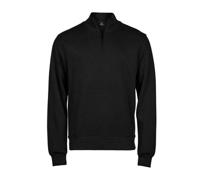 1/4 de zip interlock - TJ5506 Pull homme : minimum 5 pièces Tee Jays Noir S 
