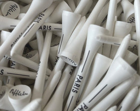 Tee biodégradable marquage shaft et cup vendu en vrac tee de golf: minimum 1000 pièces Biogolftee 