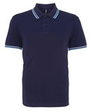 Polo tipped - AQ011 polo homme : minimum 5 pièces Asquith & Fox Marine/cornflower S 