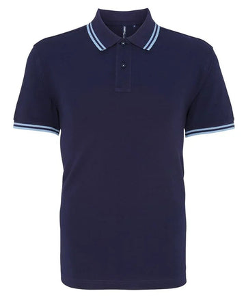 Polo tipped - AQ011 polo homme : minimum 5 pièces Asquith & Fox Marine/cornflower S 
