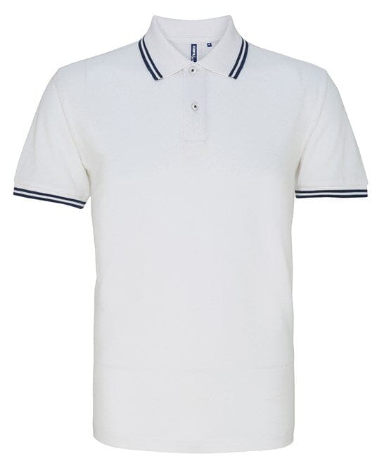 Polo tipped - AQ011 polo homme : minimum 5 pièces Asquith & Fox Blanc /marine S 