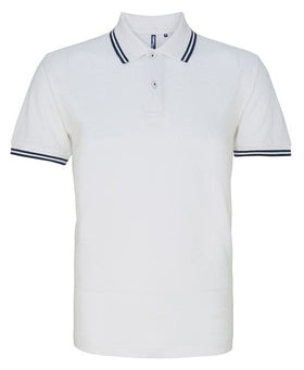 Polo tipped - AQ011 polo homme : minimum 5 pièces Asquith & Fox Blanc /marine S 