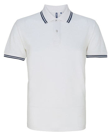 Polo tipped - AQ011 polo homme : minimum 5 pièces Asquith & Fox Blanc /marine S 