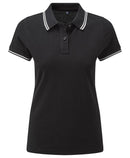 Polo tipped - AQ021 Polo femme :minimum 5 pièces Asquith & Fox Noir/blanc XS 
