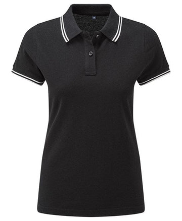 Polo tipped - AQ021 Polo femme :minimum 5 pièces Asquith & Fox Noir/blanc XS 