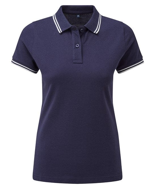 Polo tipped - AQ021 Polo femme :minimum 5 pièces Asquith & Fox Marine/blanc XS 
