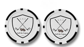 Marque balle poker marque balle: minimum 100 pièces Biogolftee Noir Recto 