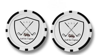 Marque balle poker marque balle: minimum 100 pièces Biogolftee Noir Recto 