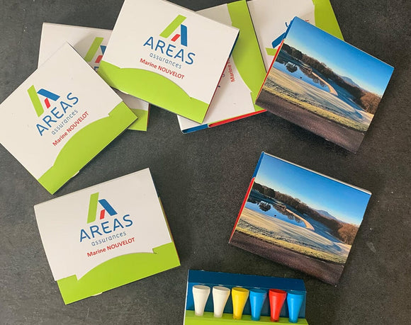 Pochette d'allumette + tee biodégradable tee de golf: minimum 100 pièces Biogolftee 