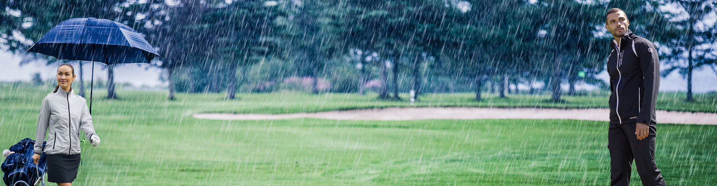 sous la pluie