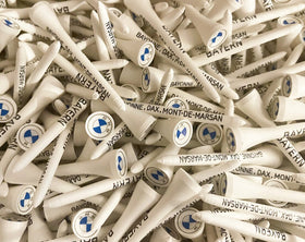 Tee biodégradable marquage shaft et cup vendu en vrac tee de golf: minimum 1000 pièces Biogolftee Entre 2000 et 3000 Blanc 