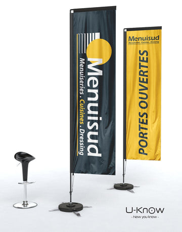 Oriflamme rectangulaire 270 x 70 cm Oriflamme : aucun minimum U-know 