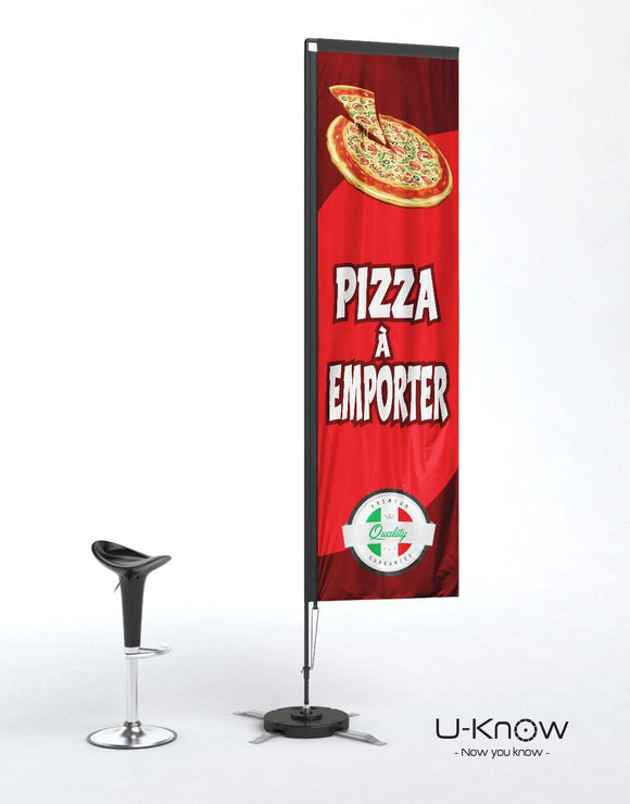 Oriflamme rectangulaire 270 x 70 cm Oriflamme : aucun minimum U-know 