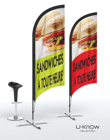 Oriflamme 240 x 65 Oriflamme : aucun minimum U-know 