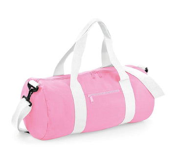 Sac de voyage contrasté Original Barrel Bag-BG144 sac de sport : minimum 2 pièces Bag Base Rose/Blanc 
