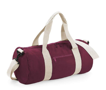 Sac de voyage contrasté Original Barrel Bag-BG144 sac de sport : minimum 2 pièces Bag Base Bordeaux/Blanc 