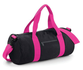 Sac de voyage contrasté Original Barrel Bag-BG144 sac de sport : minimum 2 pièces Bag Base Noir/Fuschia 